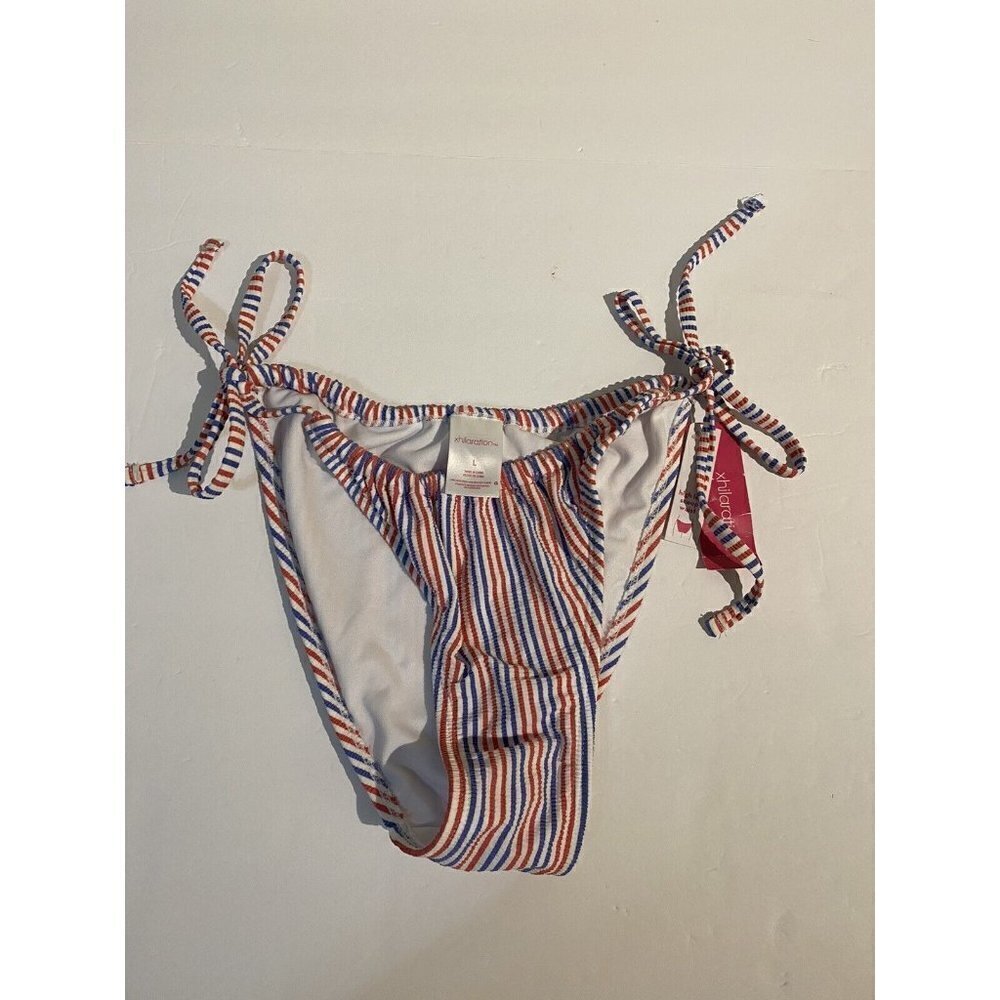 Xhilaration Women's (Juniors) Size L (8-10) High Leg Scoop Waist Bikini Bottom